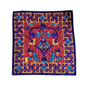 YSL Yves Saint Laurent Silk Scarf Jewel Print GORGEOUS COLORS Old Money Mob Wife